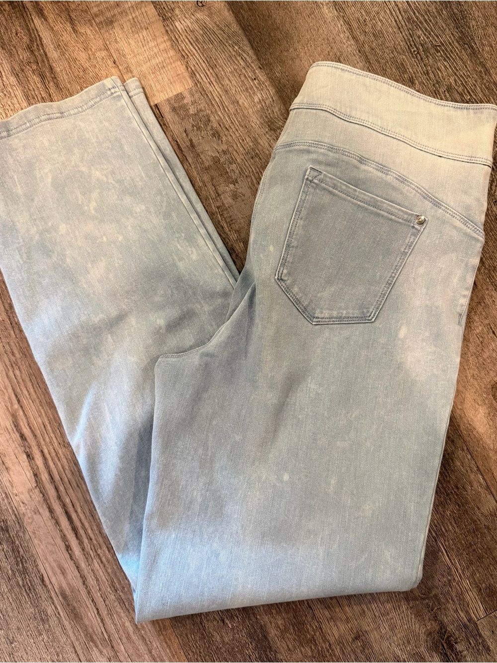 Investments Slim Factor Slim Straight Black and Gray Waistband Jean Pants